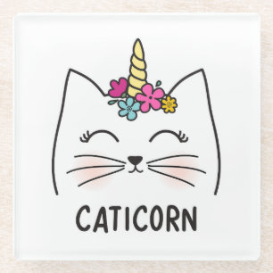 Dessous-de-verre En Verre Caticorn