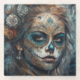 Dessous-de-verre En Verre Catrina Azul