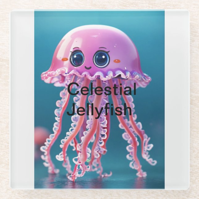 Dessous-de-verre En Verre Célestial Jellyfish (Devant)