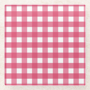 Dessous-de-verre En Verre Cerise en vichy
