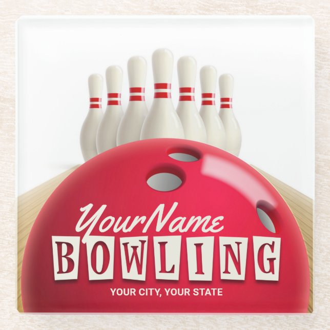 Dessous-de-verre En Verre Championnat de football américain de bowling (Devant)