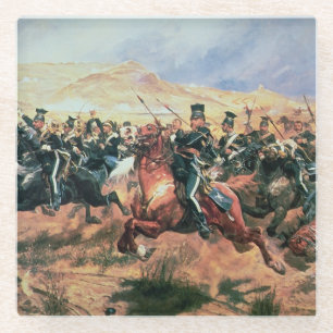 Dessous-de-verre En Verre Charge de la brigade légère