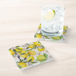 Dessous-de-verre En Verre Charmant Dessous de verre citron aquarelle