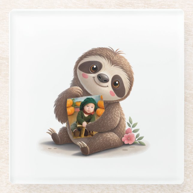 Dessous-de-verre En Verre Charmante Sloth (Devant)