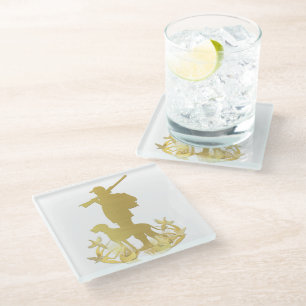 Dessous-de-verre En Verre Chasseur d'or