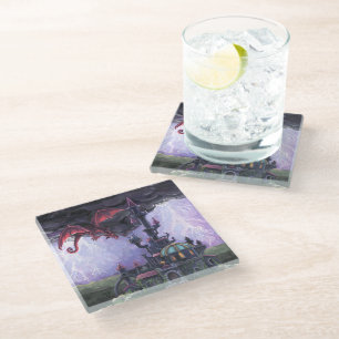 Dessous-de-verre En Verre Château Dragon ART