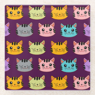 Dessous-de-verre En Verre Chats mignons