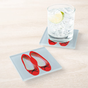 Dessous-de-verre En Verre Chaussures rouges