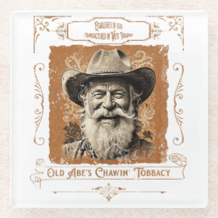 Dessous-de-verre En Verre Chawin' Tobaccy de Old Abe