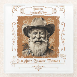 Dessous-de-verre En Verre Chawin' Tobaccy de Old Abe