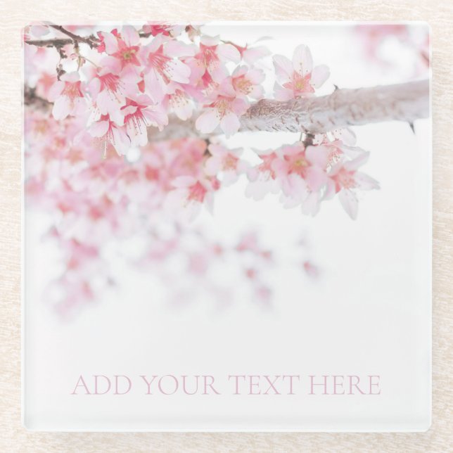 Dessous-de-verre en verre: CHERRY BLOSSOM (Devant)