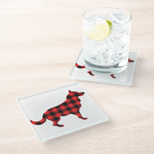 Dessous-de-verre En Verre Chien Buffalo Conception de l'assiette