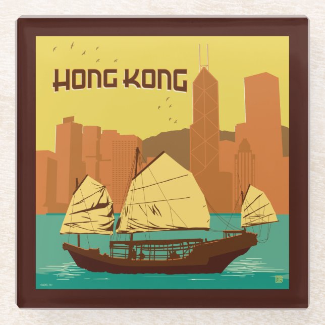 Dessous-de-verre En Verre Chine | Hong Kong (Devant)