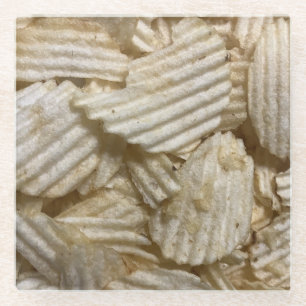 Dessous-de-verre En Verre Chips de pommes de terre