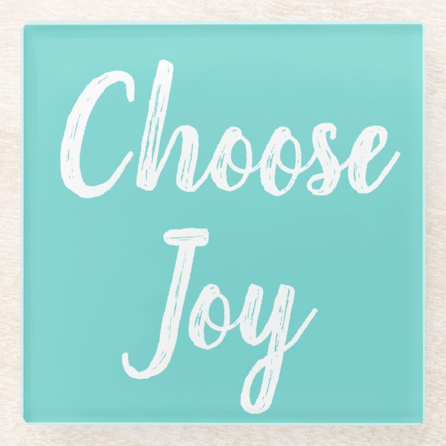 Dessous-de-verre En Verre Choisissez Joy Modern Script (Devant)