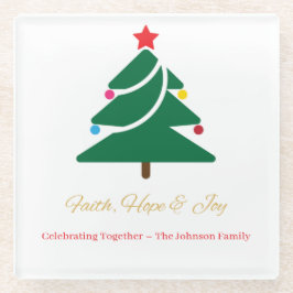 Dessous-de-verre En Verre Christmas Coaster