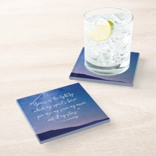 Dessous-de-verre En Verre Citation de Stars romantiques Cummings