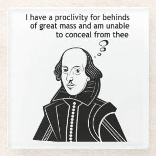 Dessous-de-verre En Verre Citation drôle de Shakespeare