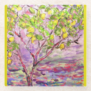 Dessous-de-verre En Verre citronnier