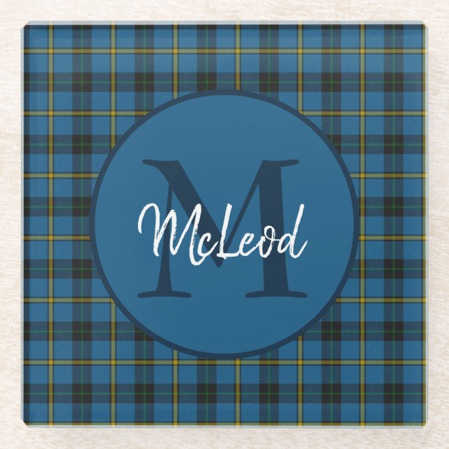 Dessous-de-verre En Verre Clan MacLeod Monogrammed (Devant)