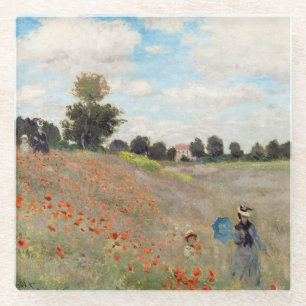 Dessous-de-verre En Verre Claude Monet - Champ de coquelicots