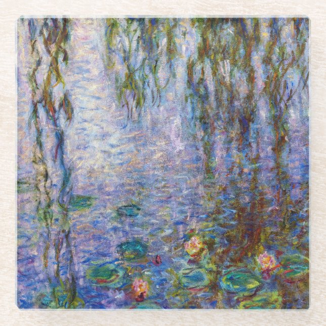 Dessous-de-verre En Verre Claude Monet - Lys d'eau (Devant)