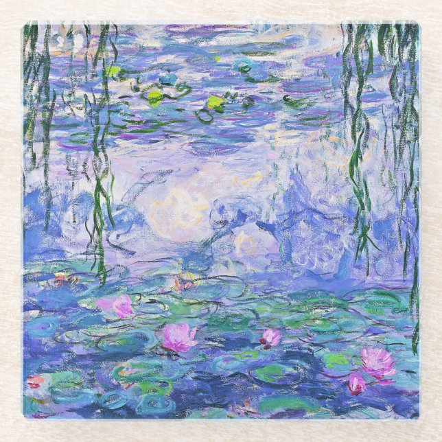 Dessous-de-verre En Verre Claude Monet Water Lilie L'Art Impressionniste Fra (Devant)