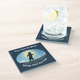 Dessous-de-verre En Verre Club de Surf Beluga Point