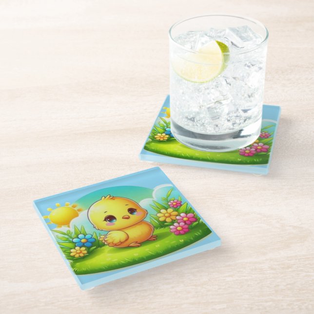 Dessous-de-verre En Verre Coaster (Incliné)