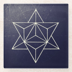 Dessous-de-verre En Verre Coaster de Merkaba
