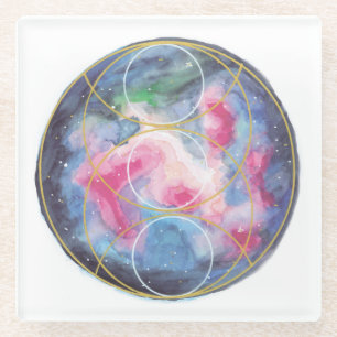 Dessous-de-verre En Verre Coaster de Vesica Pisces