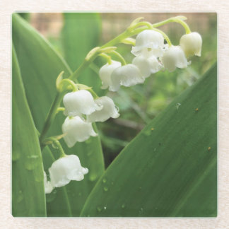 Dessous-de-verre En Verre Coaster Muguet