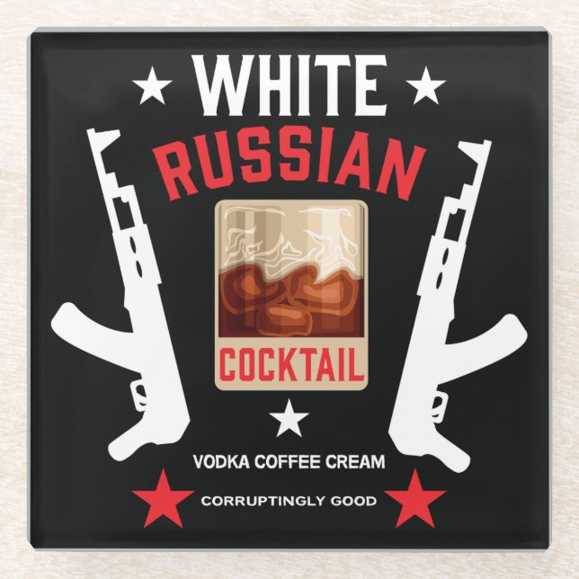 Dessous-de-verre En Verre Cocktail russe blanc (Devant)