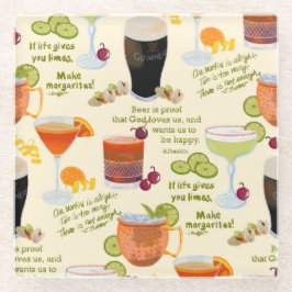Dessous-de-verre En Verre Cocktails et conversation