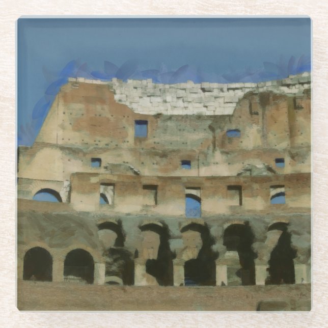Dessous-de-verre En Verre Colisée, Rome (Devant)