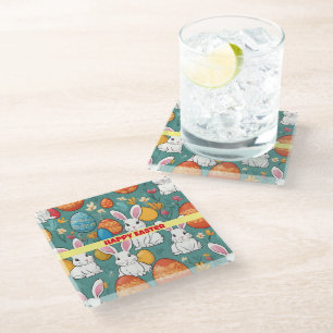 Dessous-de-verre En Verre Collection de Pâques Bunny tendance