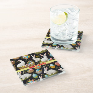 Dessous-de-verre En Verre Collection populaire Happy Easter