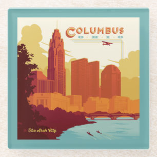 Dessous-de-verre En Verre Columbus Ohio Arch City