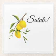 Conception de branche de citron avec Salute!