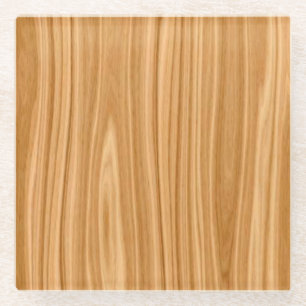 Dessous-de-verre En Verre Conception de surface de texture en bois-35456