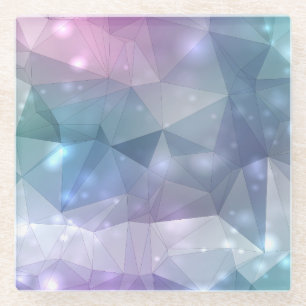 Dessous-de-verre En Verre Conception et lumières Abstraites violettes