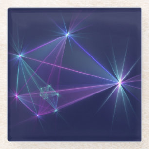 Dessous-de-verre En Verre Constellation, Art Fractal Abstrait Fantastique