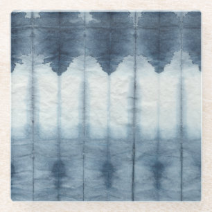 Dessous-de-verre En Verre Copie de Shibori Indigio