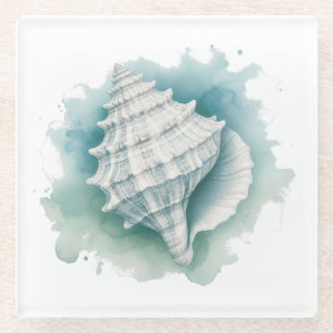 Dessous-de-verre En Verre Coquillage côtier/nautique