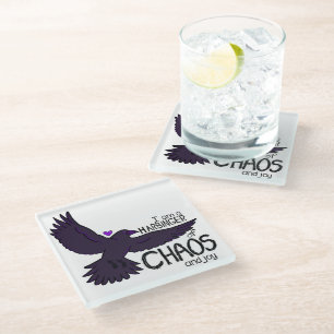 Dessous-de-verre En Verre Corbeau du Chaos
