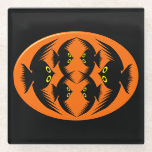 Dessous-de-verre En Verre Corbeaux d'Halloween