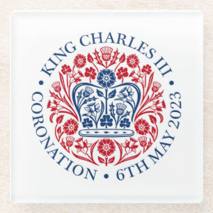 Dessous-de-verre En Verre Coronation du roi Charles III
