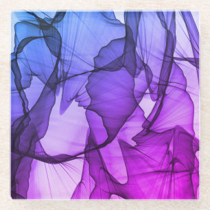 Dessous-de-verre En Verre Couche mystique de prune