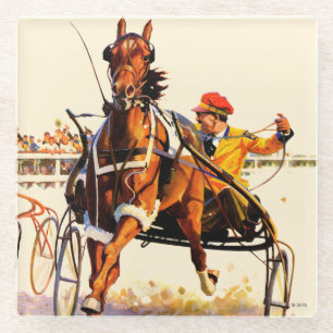 Dessous-de-verre En Verre Course de harnais