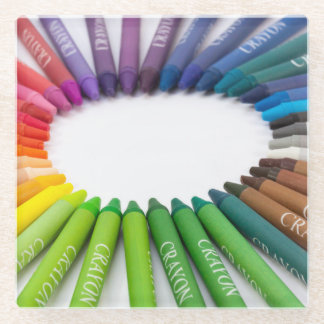 Dessous-de-verre En Verre Crayons colorés de craie